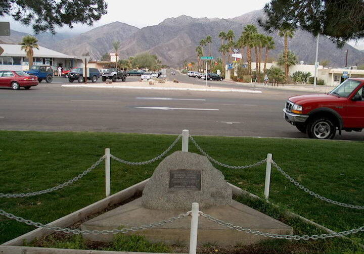 Downtown Borrego Springs as seen from  Christmas Circle
